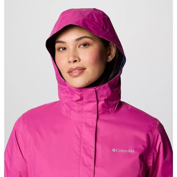 Columbia Women's Arcadia II Rain Jacket Fuchsia Pink NWT Size Large - Picture 2 of 9